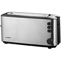 Severin AT 2515 Tostadora Automática- 1 Ranura Larga- Hasta 2 Rebanadas de Pan- 1000 W- Acero Inoxidable-Negro